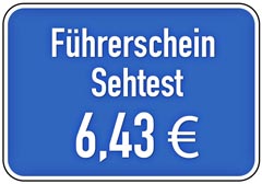 Führerschein-Sehtest