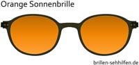 Sonnenbrille mit orange getöntem Glas